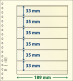 Paquet De 10 Feuilles Neutres Lindner-T 6 Bandes 33 Mm,35 Mm,35 Mm,35 Mm,35 Mm Et 33 Mm - A Bandes