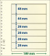 Paquet De 10 Feuilles Neutres Lindner-T 6 Bandes 28 Mm,28 Mm,28 Mm,28 Mm,44 Mm Et 48 Mm - A Bandes