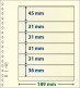 Paquet De 10 Feuilles Neutres Lindner-T 6 Bandes 36 Mm,31 Mm,31 Mm,31 Mm,31 Mm Et 45 Mm - De Bandas