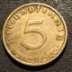 ALLEMAGNE - GERMANY - 5 REICHSPFENNIG 1938 D - Bronze-aluminium - KM 91 - 5 Reichspfennig