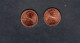 USA - Lot 2 Pièces 1 Cent Lincoln "Union Shield" 2011/11D  KM.468 - 1959-…: Lincoln, Memorial Reverse
