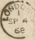 GB 1868, QV 1d Rose-red Pl.117 (AA) On Very Fine Cvr With Barred Duplex-cancel "LONDON-N / N / 23" (Northern District, D - Brieven En Documenten