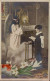 SOUVENIR DE 1ere COMMUNION   ( CARTE AU BROMURE )  ( TIMBRE DECHIRE ) - Comuniones