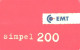 Estonia:Used Phonecard, EMT Simpel 100, Blue Letters, Mobile Phone Prepaid Card, 2001 - Estonia