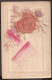 Rose De Tissu épais (velours?) En Relief 1917 - Rose Made Of Thick Fabrick.Stieg Aus Dickem Stoff -  Best Wishes - Geburtstag