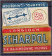 "SCHARPOL" Razor Blade Old Vintage WRAPPER (see Sales Conditions) - Rasierklingen