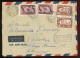 BUDAPEST 1950. Légi Levél 4*40f Azonos Címletű Vegyes Bérmentesítéssel Romániába - Covers & Documents