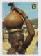 RWANDA Woman With Pumpkin Of Bear View Photo Postcard With 18F Topic Stamp 1970s Sent Abroad To Bulgaria (67385) - Storia Postale