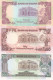 SUDAN 1 5 10 20 50 100 POUNDS 1987 1991 P39 40 41 47 48 UNC SET 4 - Soudan