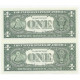 ÉTATS UNIS - LOT DE 2 BILLETS DE 1 DOLLAR - NON SÉPARÉS - SERIES 1988 - Billets Des États-Unis (1862-1923)