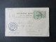 Griechenland 1902 Ganzsache / Bild PK Mit Zusatzfrankatur Athenes Frise Du Theatre De Bacchus Nach Berlin Gesendet - Postal Stationery