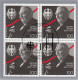 Germany 1997 Mi.1904 X4 ⁕ LUDWIG ERHARD IM VIERERBLOCK IN JUBILÄUMSKARTE GESTEMPELT ⁕ FDC - ERSTTAGSBLATT - Scan - 1991-2000