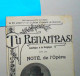 Partition 1916 Patriotique "Tu Renaîtras" Cantique à La Belgique / Aux 100 000 Chansons, Rouen,, Farces & Attrapes - Scores & Partitions