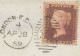 GB 1859, QV 1d Rose-red Perf. 14 (EF, VARIETY: Double Impression In Top Left Hand Corner) On Fine Env With Barred Duplex - Briefe U. Dokumente