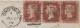 GB 1879, QV 1d Rose-red Pl.190 (3 X, SH-SI, TI) On Very Fine Cvr With Transit-CDS "ANGL. / AMB. CALAIS C" In Red, Barred - Briefe U. Dokumente