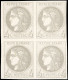 ** 41B -- 4c. Gris. Report 2. Pli D'archive Sur 2 Timbres. 1 Timbre * Sinon SUP. - 1870 Bordeaux Printing