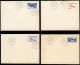 Obl. 30/33 -- 100f. + 200F. + 500F. + 1000F. Avions. Sur 4 Enveloppes Du 1er Jour Du 16 Janvier 1854. SUP. - Other & Unclassified