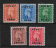 KUWAIT 1950 - 1951 SET TO 2½a On 2½d SG 84/88 MOUNTED MINT Cat £16 - Kuwait