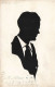 SILHOUETTES - Jeune Homme En Cravate - Carte Postale Ancienne - Scherenschnitt - Silhouette