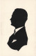 SILHOUETTES - Homme En Costume - Carte Postale Ancienne - Scherenschnitt - Silhouette