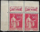 France 1932-33 Type "Paix" Avec Pub L'Art Vivant Nº 283, 1 Pair Neuf Avec Signal Charnière - Nuovi