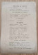 Programme Théâtre - Variété Programme Quotidien Des Théâtres Et Concerts - M Signoret - Programme