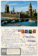 Great Britain 1961 Postcard London - Houses Of Parliament & Westminster Bridge Over Thames, QEII Stamps - Houses Of Parliament