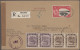 Brunei: 1950, Registered Letter, Franked With 'Silver Jubilee' 8c. And 'Brunei R - Brunei (1984-...)