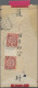 China: 1902, Coiling Dragon 2 C. Red (2, One With Top Margin) Tied Two Strikes O - 1912-1949 Republic