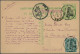 China - Postal Stationery: 1911, Card Square Dragon 1 C.+1 C., Question Part, Up - Postales