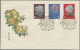 China (PRC): 1961, Chrysanthemum II+III, Four Official FDCs, Plus1962 'Cuba' Set - Briefe U. Dokumente