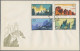 Delcampe - China (PRC): 1963, Hwangshan Landscapes (S57), Complete Set Of 16 On Four Offici - Lettres & Documents