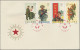 China (PRC): 1965, PLA Set (S74) On Two Unaddressed Cacheted Official FDC, Cance - Brieven En Documenten