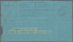 French Indochine: 1894 Telegram Form (blue) Addressed To Vinhlong, Cancelled By - Briefe U. Dokumente