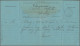 French Indochine: 1895 Telegram Form (blue) Dated '8th Mars 1895' Addressed To K - Cartas & Documentos