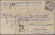 India - Postal Stationery: 1890 Postal Stationery Registered Envelope 2a. Blue U - Zonder Classificatie