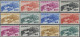 Japan: 1952, Mt. Tateyama Airmails 55-160 Y., Sen-unit And Yen-unit Cpl. Sets, M - Autres & Non Classés