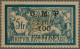 Syria: 1920, 100pi. On 5fr. Blue/cream, Black Overprint In Type III, Mint Never - Syrien