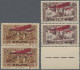 Syria: 1926, Refugee's Relief, Airmail Stamps 2pi. On 3pi. Brown Showing Variety - Siria