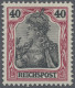 Deutsches Reich - Germania: 1900 40 (Pf.) (dunkelrötlich)karmin/schwarz, Sog. "E - Nuevos