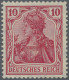 Deutsches Reich - Germania: 1905-13 Drei Postfrische Einzelmarken Germania 10 Pf - Nuevos