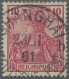 Deutsche Post In China: 1900 "Petschili"-Ausgaben: Germania 10 (Pf.) Per Zwei So - Deutsche Post In China