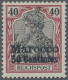 Delcampe - Deutsche Post In Marokko: 1900 Amtlich Nicht Ausgegebener, Aber 1923 Versteigert - Deutsche Post In Marokko