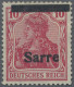 Deutsche Abstimmungsgebiete: Saargebiet: 1920 Sechs Marken Mit "verschobenem Auf - Unused Stamps