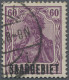 Deutsche Abstimmungsgebiete: Saargebiet: 1920 Germania 60 (Pf) Rotlila, Walzendr - Gebraucht