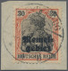 Memel: 1920 30 (Pf) Dunkelrotorange/schwarz Auf Orangeweißem Papier, Gebraucht A - Klaipeda 1923