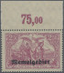 Memel: 1920 2,50 M. Rosalila Mit Bogenrand Oben (Feld 3), Tadellos Postfrisch, S - Memel (Klaipeda) 1923