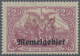 Memel: 1920 2,50 M. Rosalila, Ungebraucht, Falzspur Minimal Durchschlagend, Sons - Memel (Klaïpeda) 1923