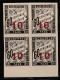 INDOCHINE - Timbres Taxe - N°3aa Nsg (1905) Chiffres Espacés Tenant à Normal (bloc De 4) - Strafport