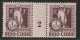 INDOCHINE - Timbres Taxe - MILLESIMES N°43 ** (1922) Dragon D'Angkor: 1pi Violet-brun - Timbres-taxe